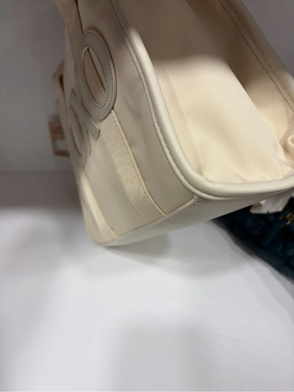 XOXO Cream Tote Bag with Embroidered Logo